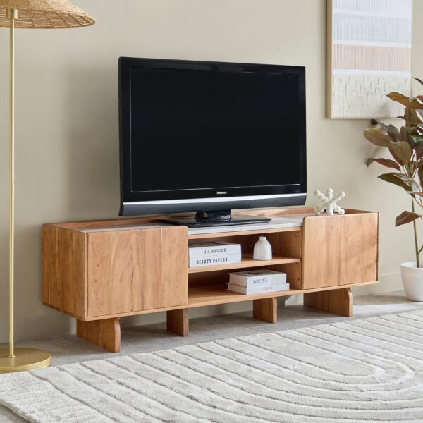 طاولة تلفزيون سطح رخام 160سم 70 بوصة سيول