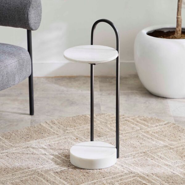 طاولة جانبية بسطح من الرخام الأصلي من كيتي