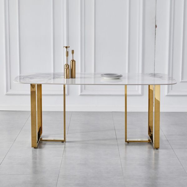 طقم سفرة 6 مقاعد من الحجر الملبد من بيرل