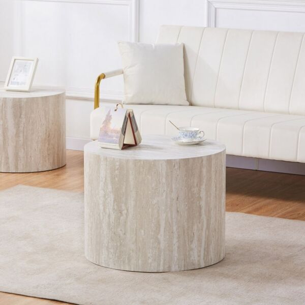 طقم طاولات قهوة مستديرة قطعتان من كيوبا