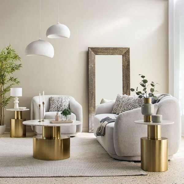 طاولة قهوة بسطح رخام طبيعي من كاراف