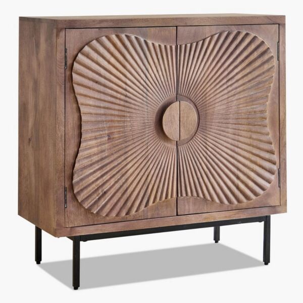 طاولة بوفيه بنقش أولغا - خشبي متوسط