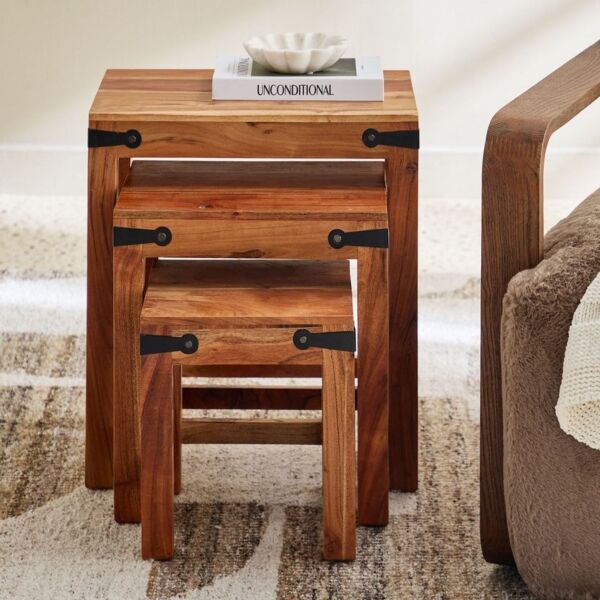 طقم طاولات متداخلة 3 قطع من هالو