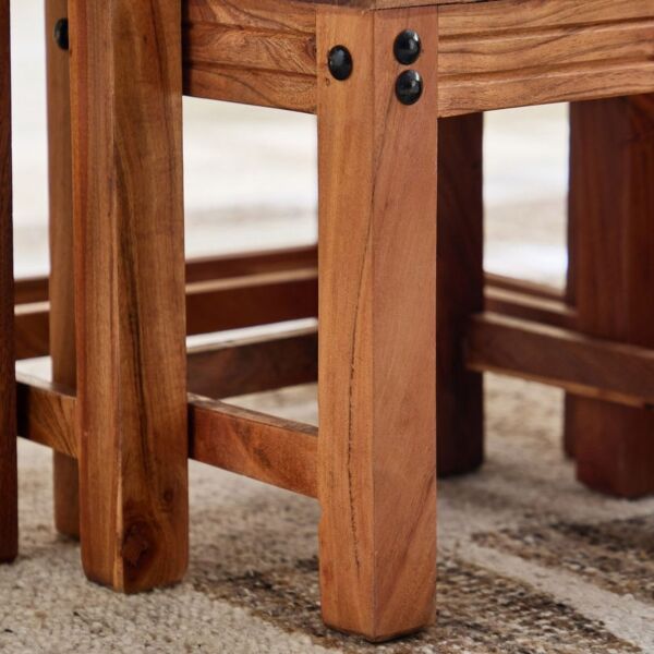 طقم طاولات متداخلة من آريا - 3 قطع