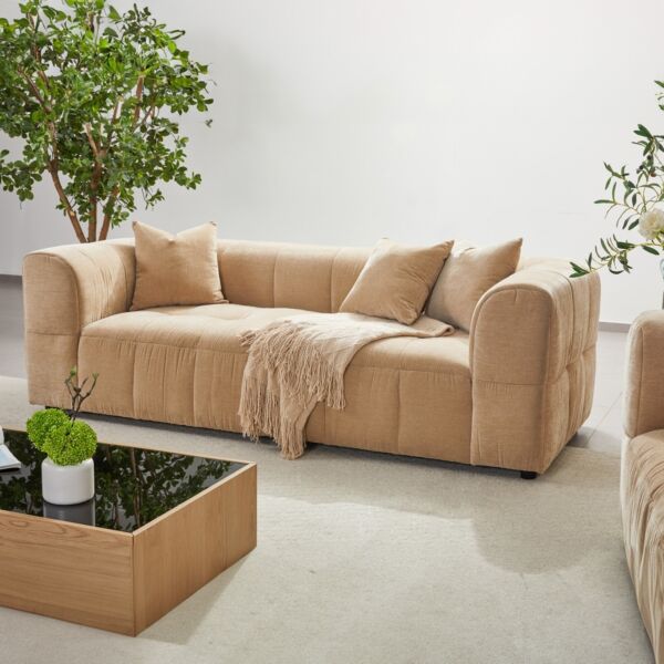 كنبة ثنائية مع وسادتين بلوب