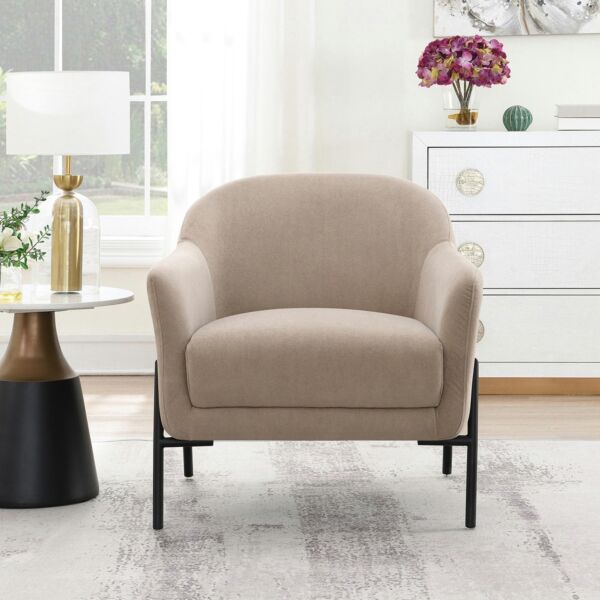 كنبة مفردة بمساند ذراعين قماش من كارمل