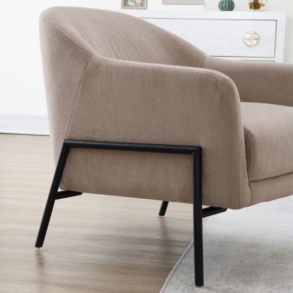 كنبة مفردة بمساند ذراعين قماش من كارمل