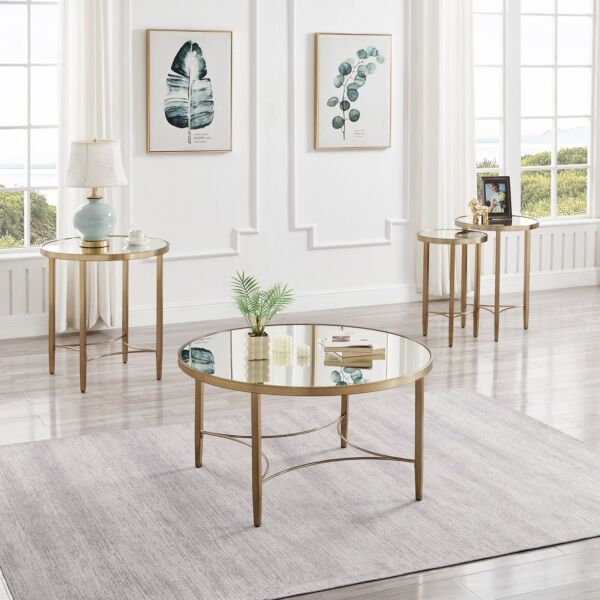 طاولة قهوة بسطح مرآة من أرتيسون