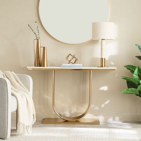 كونسول بسطح من الرخام الأصلي من بالما