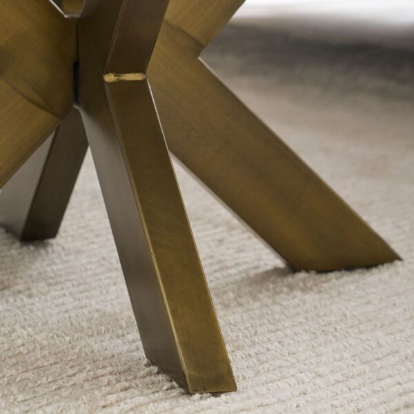 طاولة قهوة مستديرة بسطح رخام أصلي من بورتولا