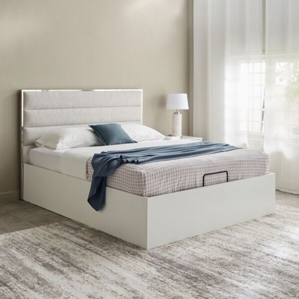 سرير كوين بوحدة تخزين هيدروليك - فينيتو - 160x200 سم
