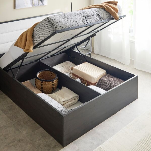 سرير كوين بوحدة تخزين هيدروليك من فينيتو - 160x200 سم