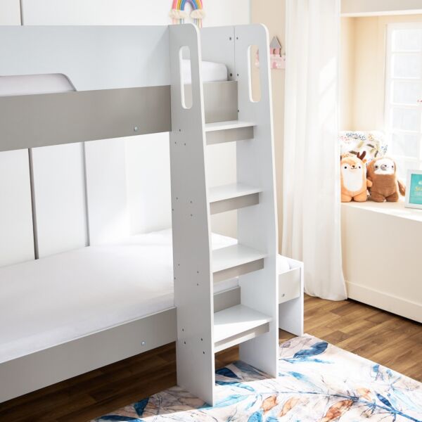 سرير بطابقين بمساحة تخزين - هالمستاد - 90x190 سم