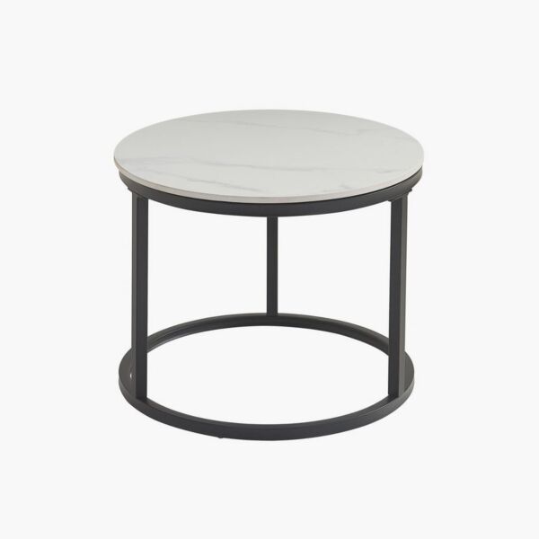 طقم طاولة قهوة مستديرة من الحجر الملبد قطعتين من نووك