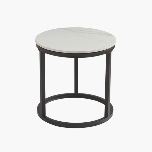 طقم طاولات متداخلة قطعتين من الحجر المتكلس من موڤو نوك