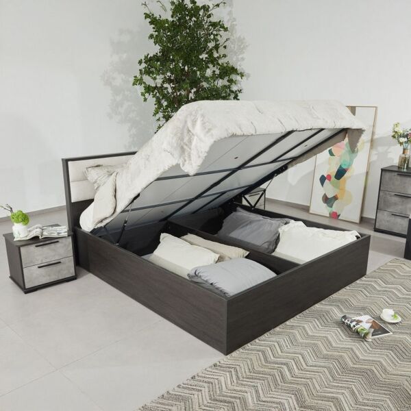 سرير كينج بمساحة تخزين هيدروليك من سكوت - 180x200 سم