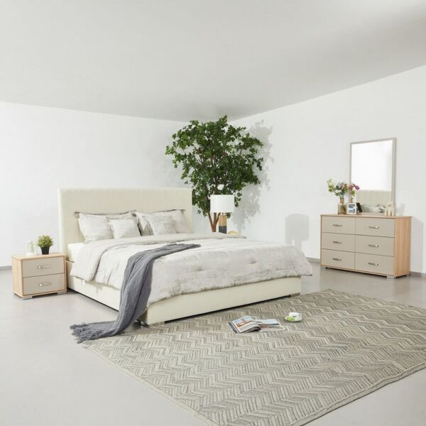 طقم غرفة نوم كينج 5 قطع من لازيو - 180x200 سم