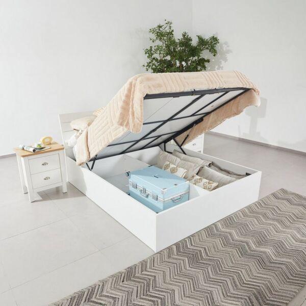 سرير كوين بتخزين هيدروليكي من فرانكفورت - 160x200 سم