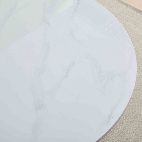 طاولة طعام حجر جيري مستديرة لشخصين من إلفيس