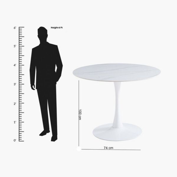 طاولة طعام حجر جيري 4 مقاعد من ألفيس