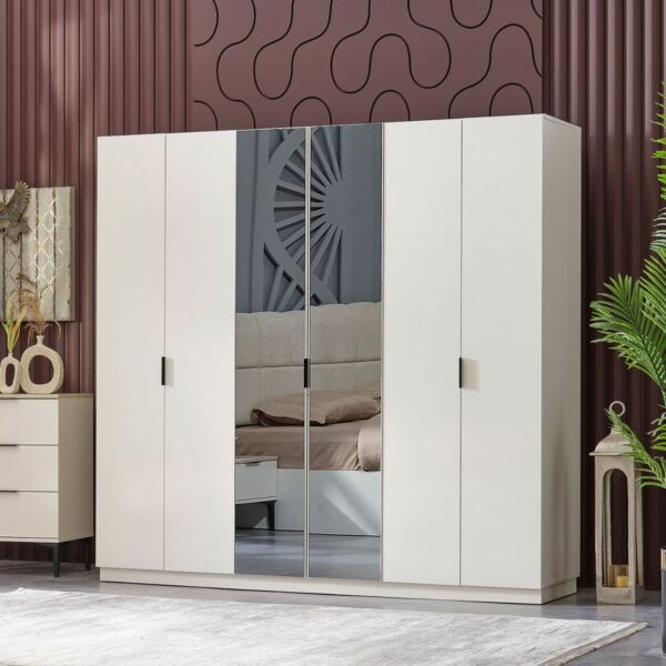 دولاب ملابس 6 أبواب مع مرايا من سوهـو