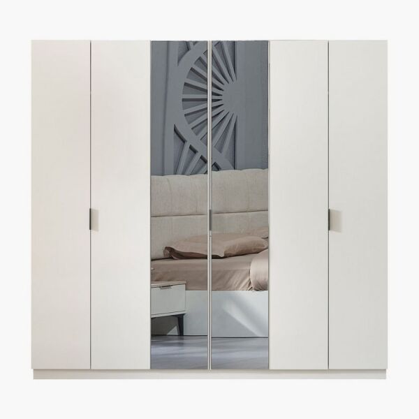 دولاب ملابس 6 أبواب مع مرايا من سوهـو