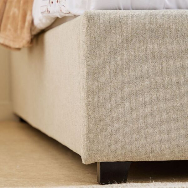 سرير كوين منجد بمساحة تخزين هيدروليك جانبية أرتيسان - 160x200 سم