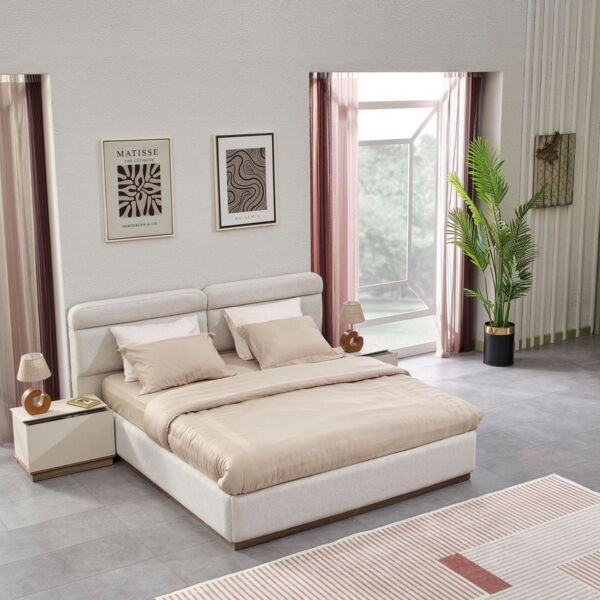 طقم غرفة نوم كينج 6 قطع من ليونا - 180x200 سم