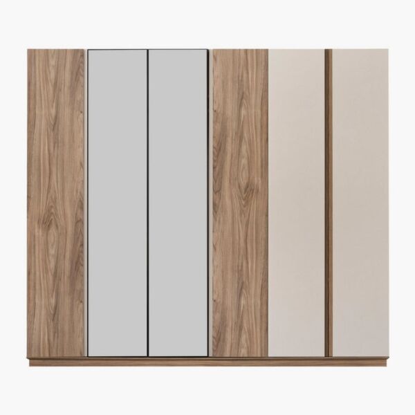 خزانة ملابس بـ6 أبواب مع 2 مرآة عاكسة من ليونا