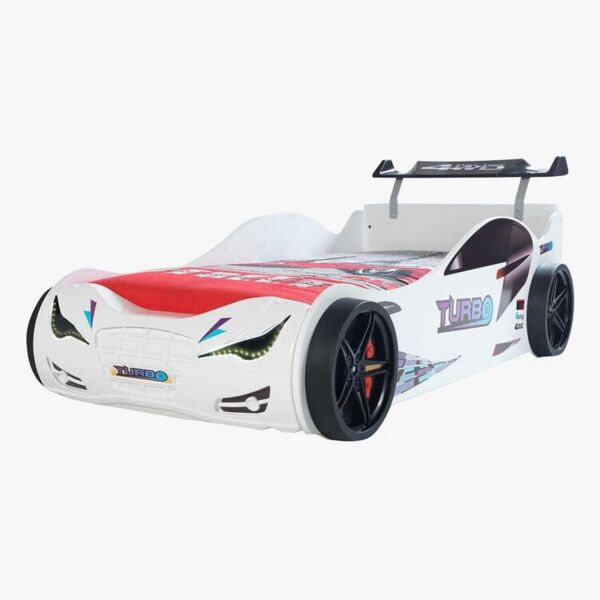 سرير فردي بتصميم سيارة فانيلا تيربوي 90x190 سم