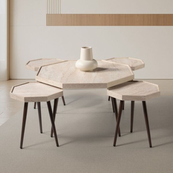 طقم طاولة قهوة 5 قطع فريدلي