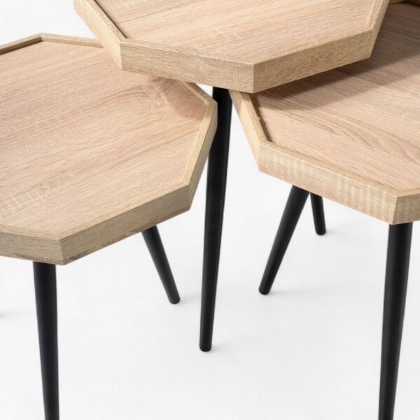 طقم طاولة جانبية متداخلة سكايلري 3 قطع