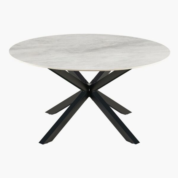 طاولة طعام مستديرة من الحجر الملبد لـ 4 مقاعد من ويلويك