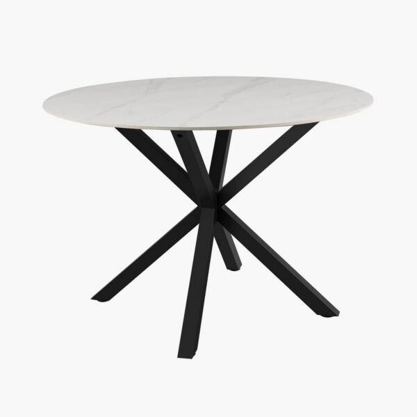 طاولة طعام مستديرة من الحجر الملبد لـ 4 مقاعد من ويلويك