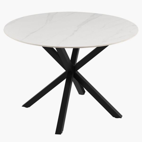 طاولة طعام مستديرة من الحجر الملبد لـ 4 مقاعد من ويلويك