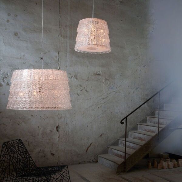 إنارة معلقة تويل كريستال كلاسيك - ابيض