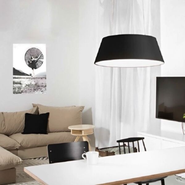 إنارة معلقة حاد ديكوري - اسود