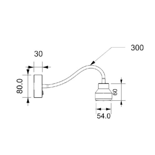 اضاءة جدارية - هني كمب 3 واط - اسود ورمادي