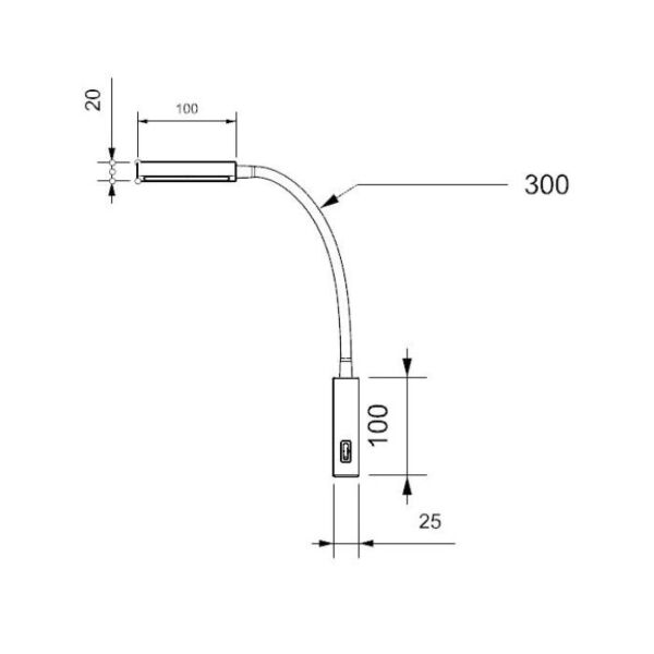 اضاءة جدارية - لينير 5 واط - اسود