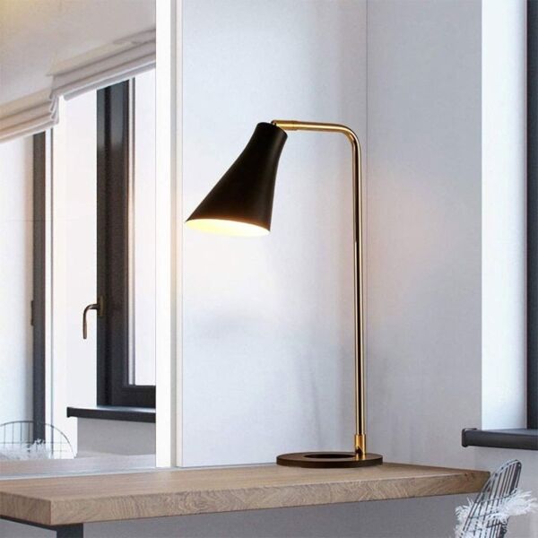 ابجورة طاولة مودرن لمس - اسود وذهبي