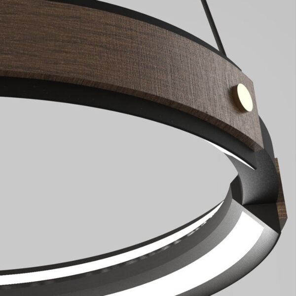 إنارة معلقة انيلو رنج ان - اسود وخشبي