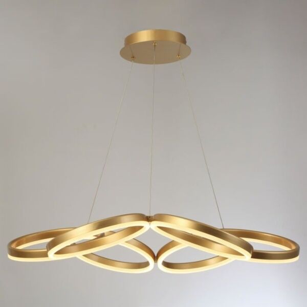 انارة معلقة 6 رينجات دائرية 80 واط - ذهبي