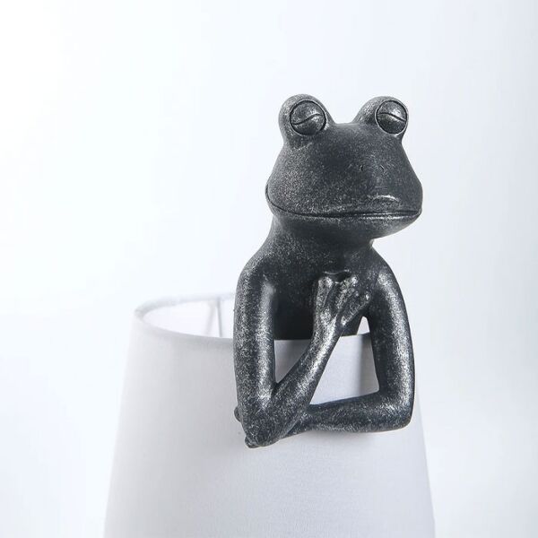 ابجورة طاولة ضفدع متكتف - رمادي وبيج