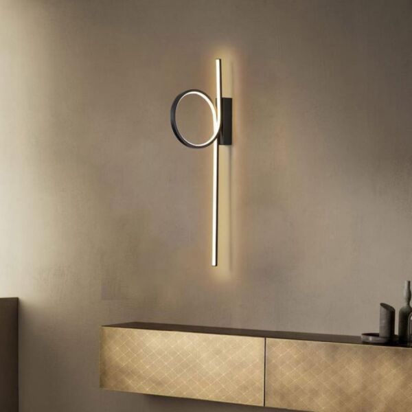 اضاءة جداري مسار مودرن اسود