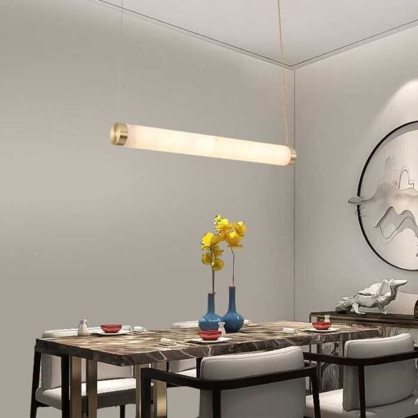 انارة معلقة اسطوانية الشكل - ابيض