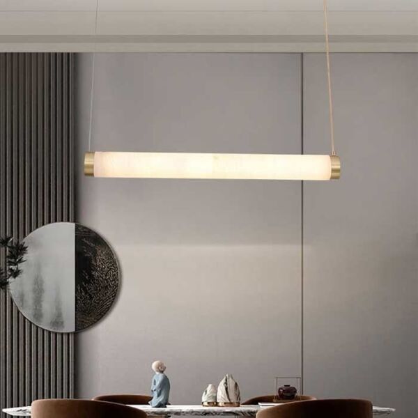 انارة معلقة اسطوانية الشكل - ابيض