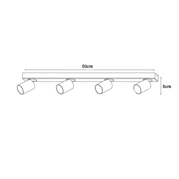 إنارة معلقة لطش لورا تراك - اسود
