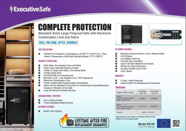 خزنة ضد الحريق Eمقاس صغير120