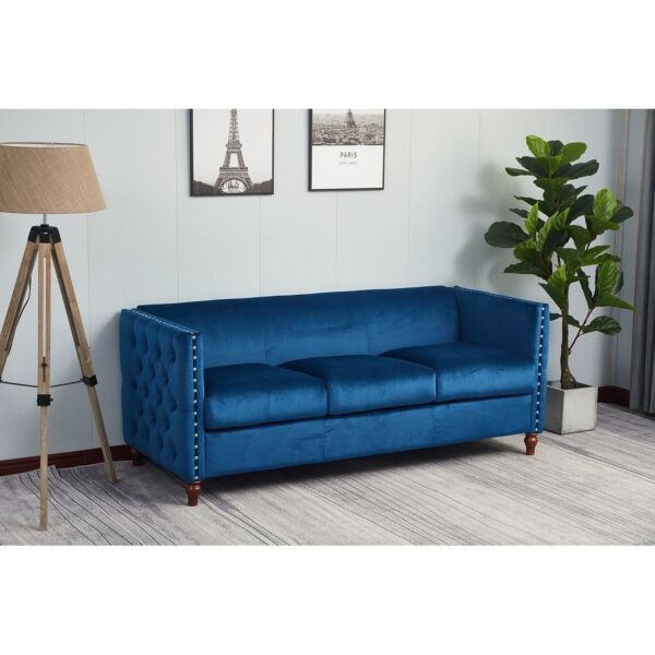 كنبة ثلاثية ماربل - ازرق