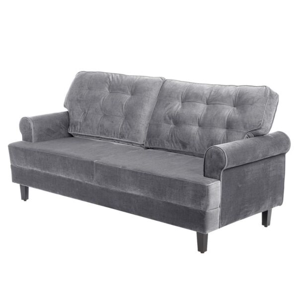 كنبة مقعدين روزا - رمادي فاتح